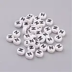 Acrylic Horizontal Hole Letter Beads