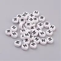 Acrylic Horizontal Hole Letter Beads