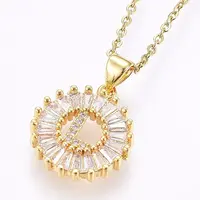 304 Stainless Steel Initial Pendant Necklaces