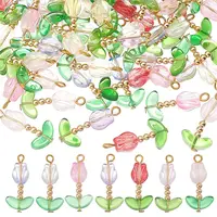 70Pcs 7 Colors Glass Pendant