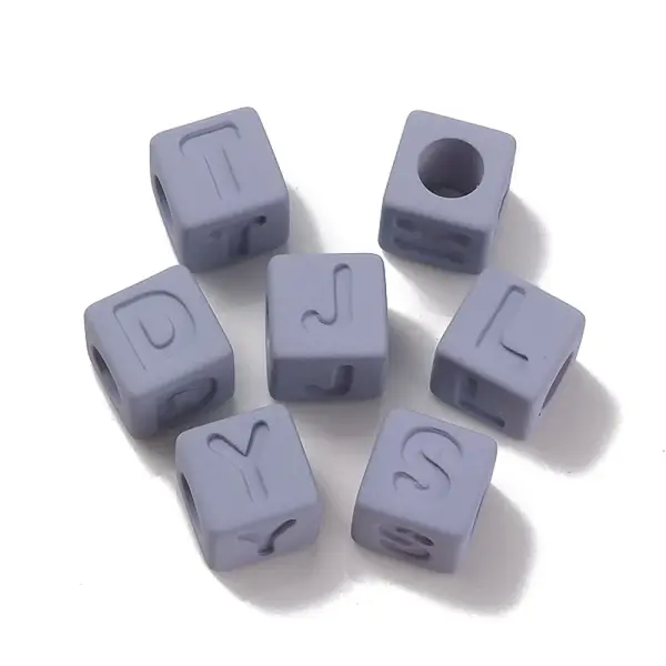 Rubberized Style Transparent Acrylic Beads