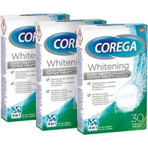 Corega Tabs Whitening tablety na bělení 3x30 tbl
