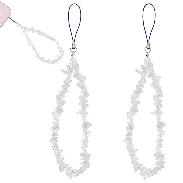 Opalite Chips Beaded Chain Mobile Straps