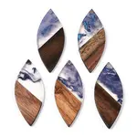 Transparent Resin & Walnut Wood Big Pendants