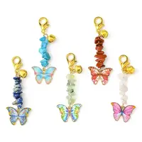 Alloy Enamel Butterfly Pendant Decoration