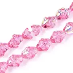 Electroplate Transparent Glass Beads Strands