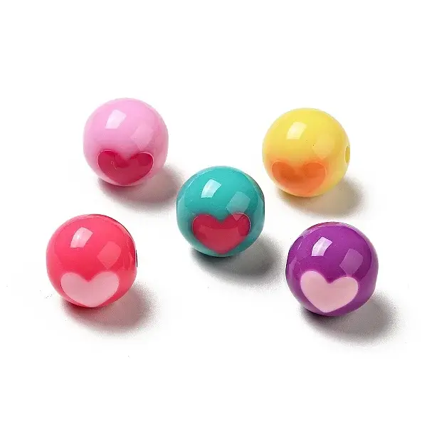 Two Tone Opaque Acrylic Beads