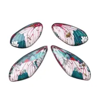 4Pcs Transparent Epoxy Resin Butterfly Wings Pendants