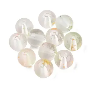 Frosted Baking Painted Glass Beads