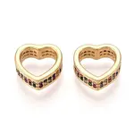 Brass Micro Pave Colorful Cubic Zirconia Bead Frame