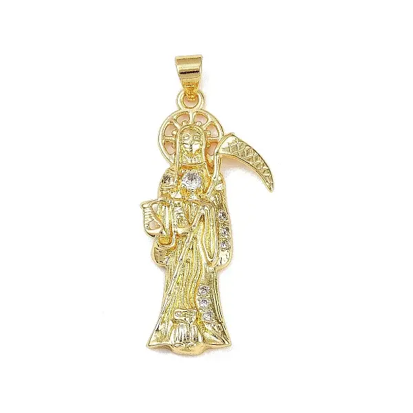 Brass Micro Pave Cubic Zirconia Pendants