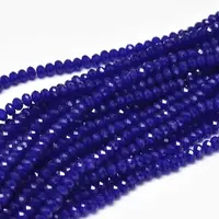 Faceted Rondelle Glass Beads Strands