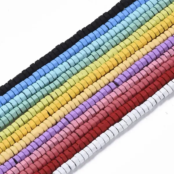 Spray Painted Non-magnetic Synthetic Hematite Beads Strands