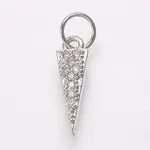Brass Micro Pave Cubic Zirconia Charms
