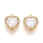 Brass Micro Pave Cubic Zirconia Charms