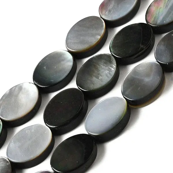 Natural Black Lip Shell Beads Strands