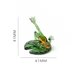Glass Yoga Frog Figurines Statues for Home Office Desktop Decoration