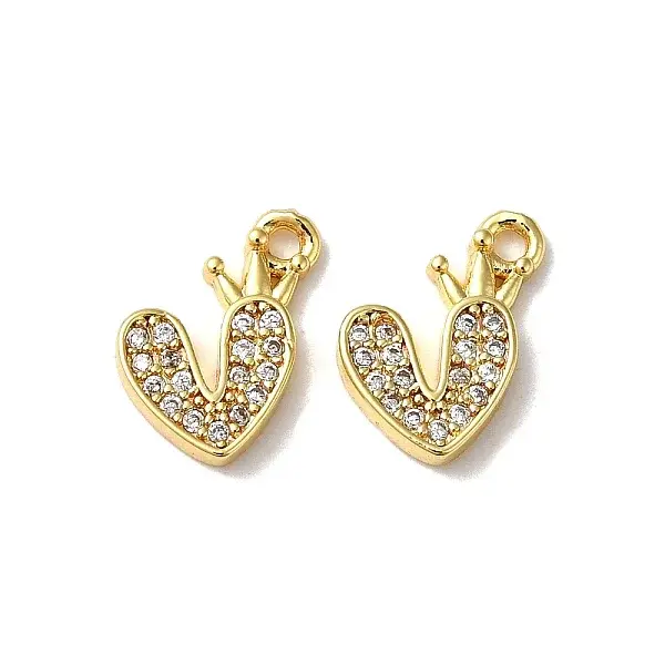 Brass Micro Pave Cubic Zirconia Pendants