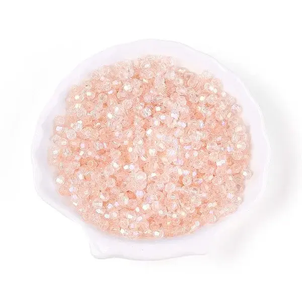 Transparent Spray Painted Glass Beads