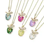 Tiger with Bowknot Light Gold Brass Micro Pave Cubic Zirconia Pendant Necklaces