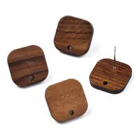 Walnut Wood Stud Earring Findings