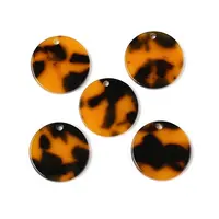 Orange Cellulose Acetate(Resin) Pendants