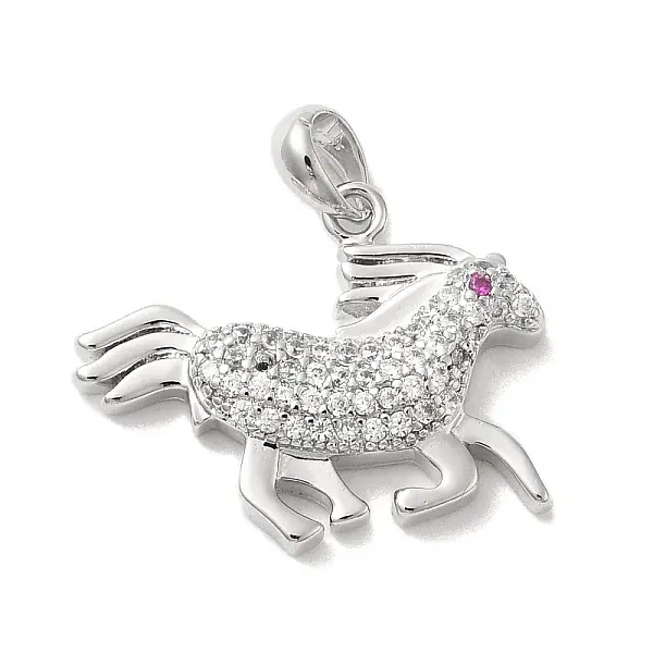 Brass Micro Pave Cubic Zirconia Pendants