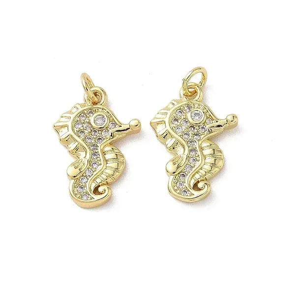 Brass Micro Pave Cubic Zirconia Pendants