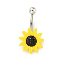 Alloy Daisy Curved Barbell
