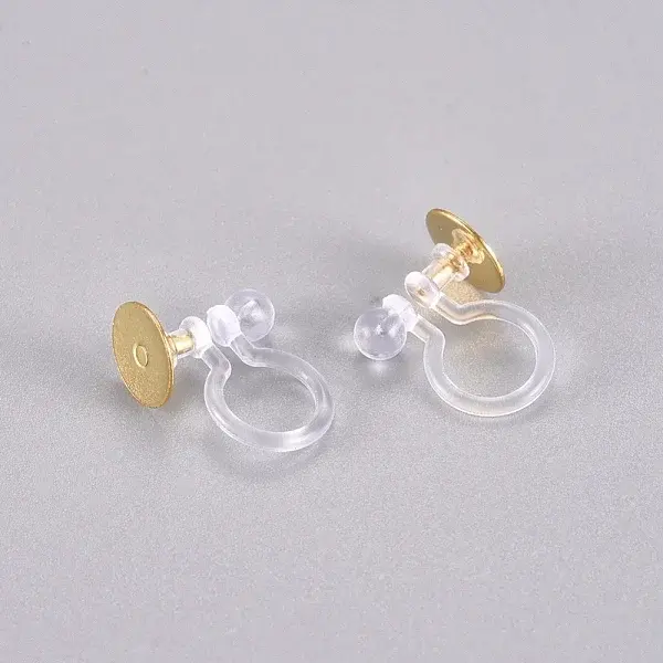 304 Stainless Steel and Plastic Clip-on Earring Findings
