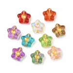 Electroplate and Golden Metal Enlaced Glass Beads