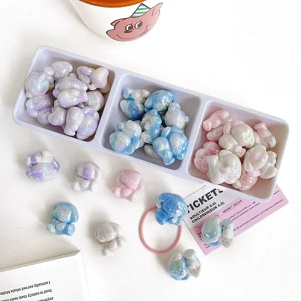 Two Tone Color Opaque Acrylic Beads