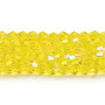 Transparent Electroplate Glass Beads Strands