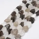 Raw Rough Natural Crystal and Smoky Quartz Beads Strands