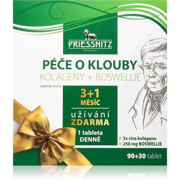 Priessnitz Starostlivosť o kĺby Kolagen+Boswellie tablety na výživu kĺbov a chrupaviek 120 tbl