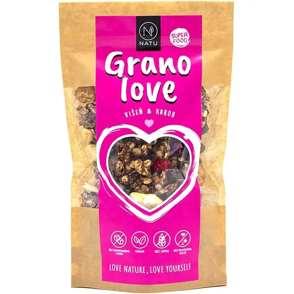 NATU Granola granola príchuť Cherry & Carob 350 g