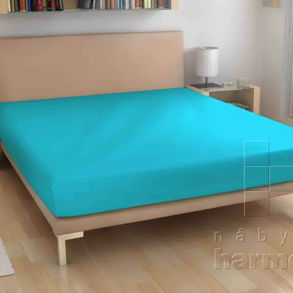 22-froté prostěradlo - tyrkysová - 200 x 220 cm