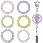 36Pcs 6 Colors UV Plating Acrylic Linking Rings