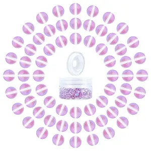 DIY Synthetic Moonstone Beads Stretch Bracelet Making Kits