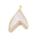 Brass Micro Pave Clear Cubic Zirconia Pendants
