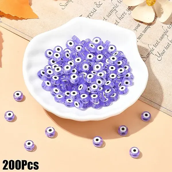 200Pcs Transparent Acrylic Beads