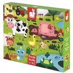 Janod Puzzle dotykové Zvieratká na farme s textúrou 20 ks senzorické