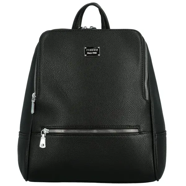 Univerzální dámský koženkový batoh Gia new, černý