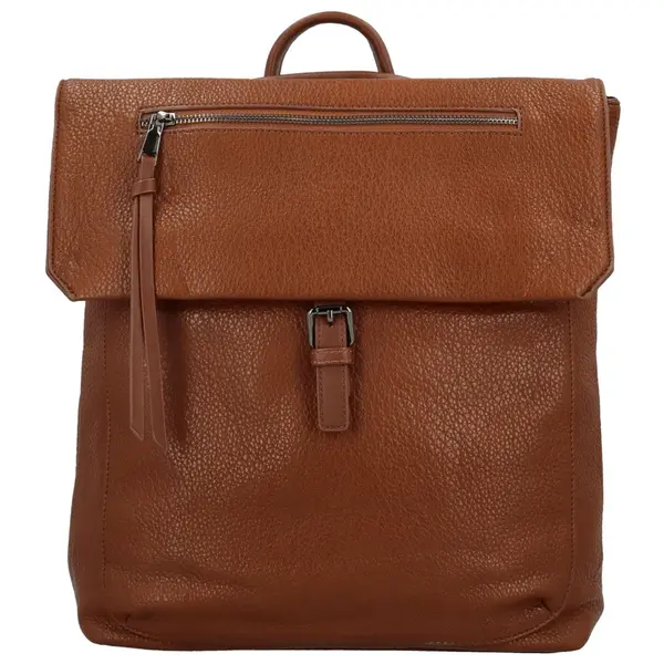 Stylový dámský koženkový kabelko-batoh Dalma new, hnědý