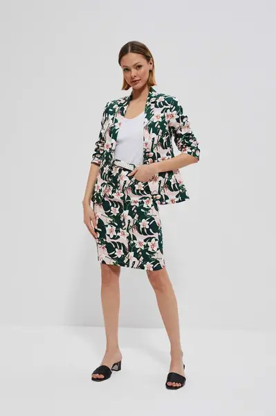 Vzorovaná puzdrová sukňa s kvetinovým motívom