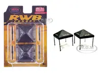"RWB (RAUH-Welt BEGRIFF)" Canopy 2 Piece Set Black Limited Edition for 1/64 Scale Models by American Diorama