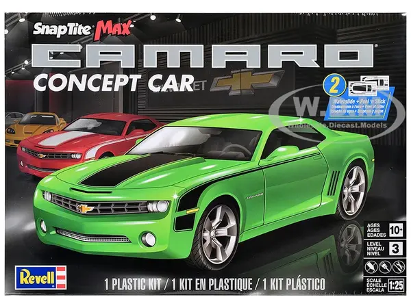 Level 3 Snap Tite Max Model Kit Chevrolet Camaro Concept Car 1/25 Scale Model by Revell