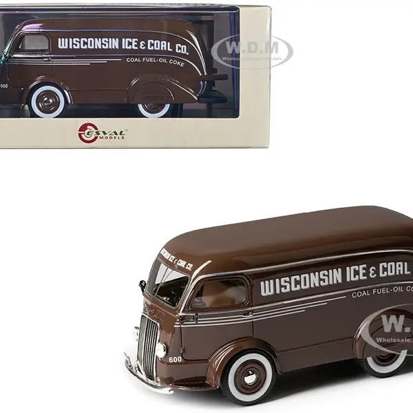 1938 International D-300 Delivery Van Brown "Wisconsin Ice &amp; Coal Co. - Coal Fuel-Oil Coke" Limited Edition to 125 pieces Worldwide 1/43 Model Ca