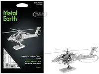 Model Kit Boeing AH-64 Apache Attack Helicopter (Moderate Difficulty) Steel Model by Metal Earth