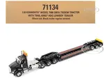 Kenworth T880 SBFA Tridem Truck with Trail King HDG Lowboy Trailer Black "Transport Series" 1/50 Diecast Model by Diecast Masters